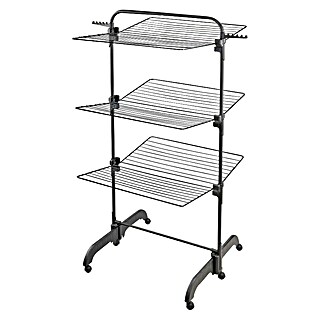 Leifheit Turmwäschetrockner Comfort 420 Black (Länge Wäscheleine: 42 m, L x B x H: 76,5 x 70 x 145 cm, Schwarz)