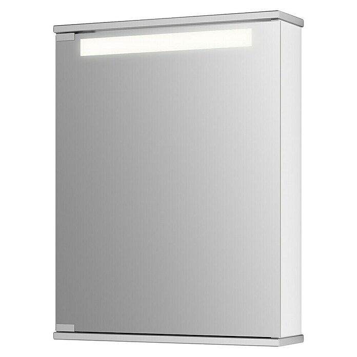 Jokey Spiegelschrank Cento (B x H: 50 x 65 cm, Holz, Weiß, Aluoptik) | BAUHAUS