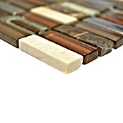 Mosaikfliese Rechteck Crystal Mix XCM SM78 (29,8 x 30,4 cm, Braun/Beige, Glänzend)