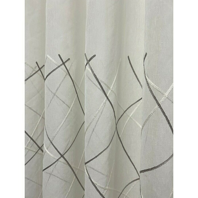 Cortina plisada onda perfecta Bordada (An x Al: 330 x 290 cm, 100% poliéster, Gris) | BAUHAUS