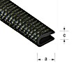 Alberts Kantenschutz (PVC, L x B x H: 1,5 m x 10 mm x 7 mm, Schwarz) | BAUHAUS