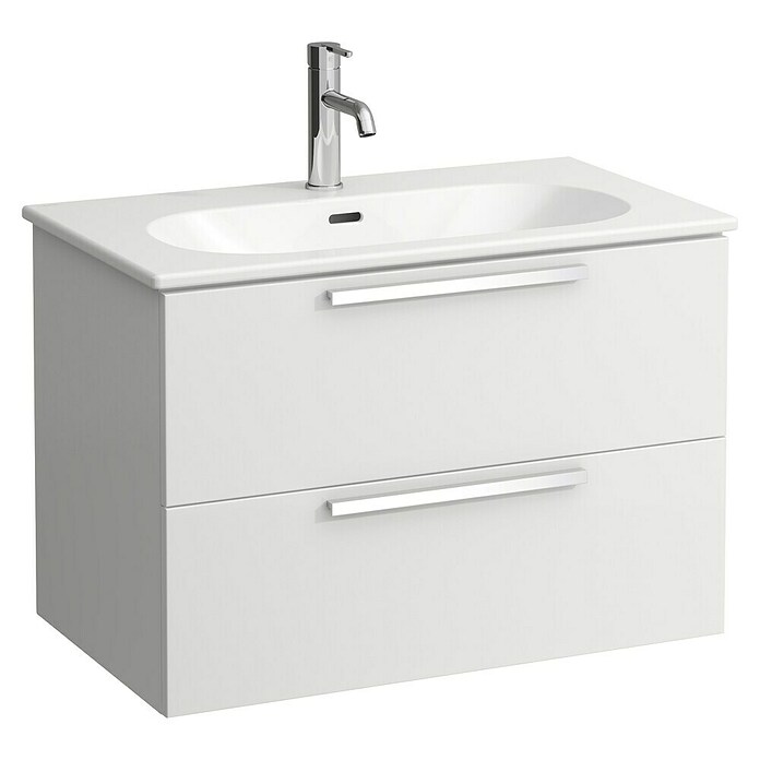 Laufen Badmöbel-Set LUA (Weiß Glanz, 80 cm) | BAUHAUS