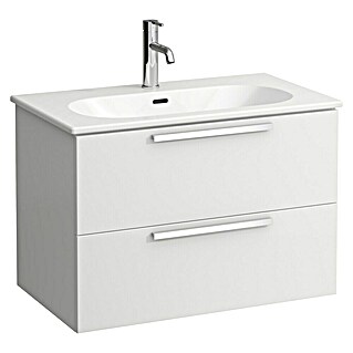 Laufen Badmöbel-Set LUA (Weiß Matt, 80 cm)