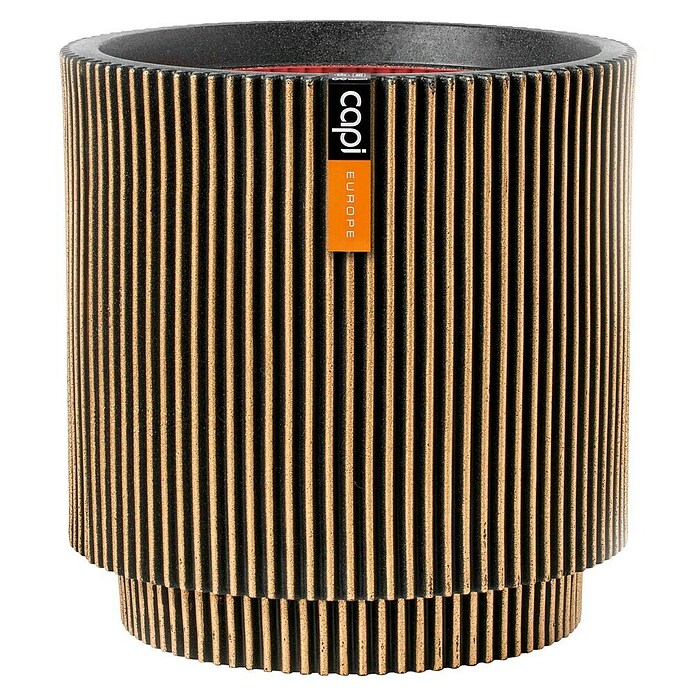 Capi Europe Bloempot (Ø x h: 35,6 x 38 cm, Black gold) | BAUHAUS