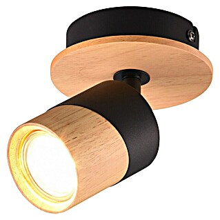 Trio Lighting Aruni Foco de pared (10 W, L x An x Al: 15 x 11 x 13 cm, Negro/Marrón, GU10)
