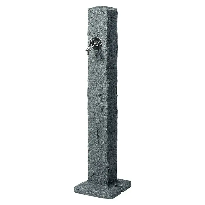 Arves Wasserzapfstelle Natura - Black Granitfarben, Höhe: 98 cm - Außenwasserhahn aus Granit: Robuster und stilvoller Wasserhahn für den Garten, gefertigt aus hochwertigem Granit. Langlebig und wetterfest.