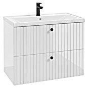 Badmöbel-Set Rietti (81 cm, Weiß, Strukturiert) | BAUHAUS