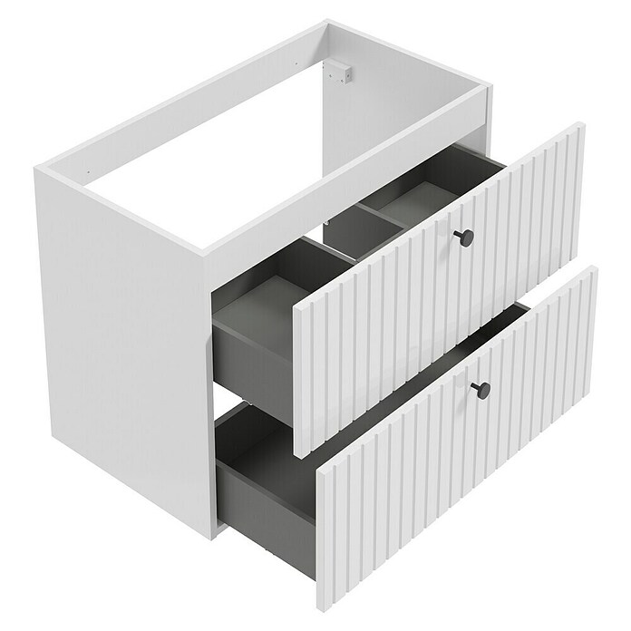 Badmöbel-Set Rietti (81 cm, Weiß, Strukturiert) | BAUHAUS