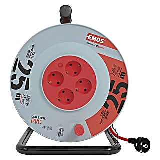 Emos Kabeltrommel (Kunststoff, 25 m, H05VV-F, IP20)