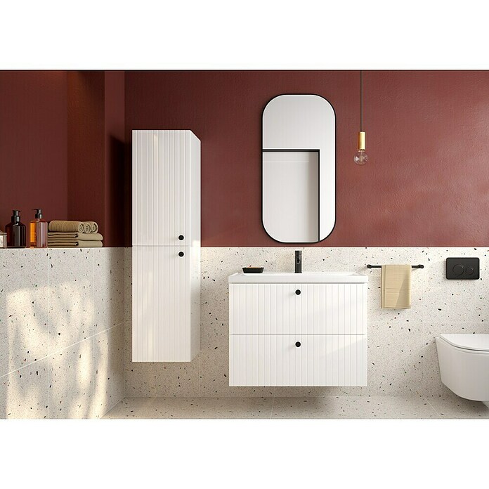 Badmöbel-Set Rietti (81 cm, Eiche Evoke, Strukturiert) | BAUHAUS