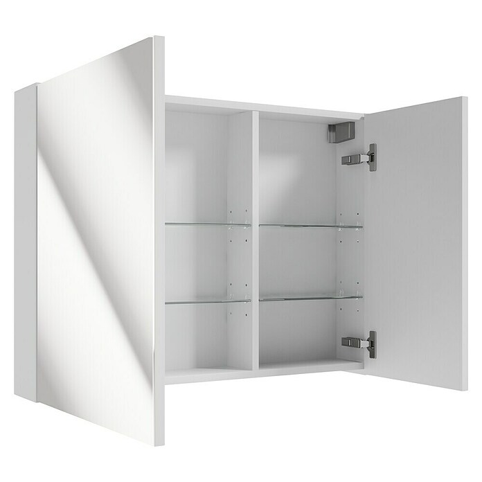 Spiegelschrank Rietti (B x H: 80 x 60 cm, Holz, Weiß) | BAUHAUS