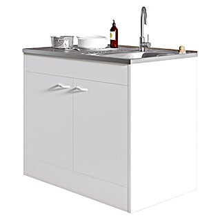 Respekta Complete spoelbak KS 60 D (100 x 60 cm, Wit, Soort deur: Dubbele deur)
