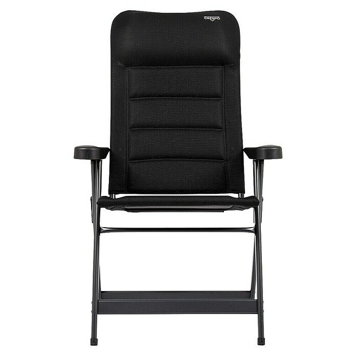 Crespo Silla de camping Crespo Air Deluxe II (Textiline, Respaldo regulable, Negro, An x Pr x Al: 69 x 74 x 120 cm) | BAUHAUS
