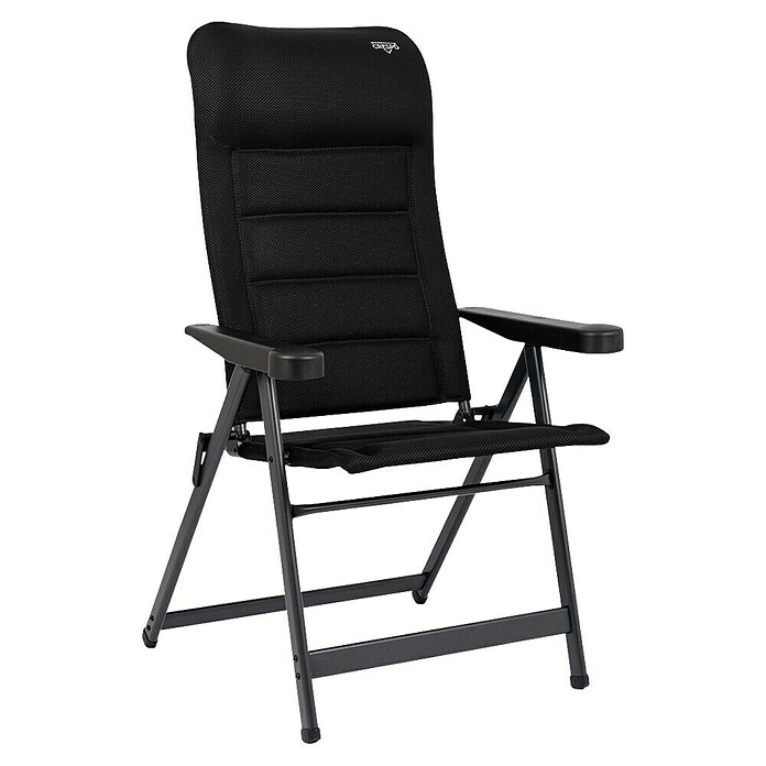Crespo Silla de camping Crespo Air Deluxe II (Textiline, Respaldo regulable, Negro, An x Pr x Al: 69 x 74 x 120 cm) | BAUHAUS