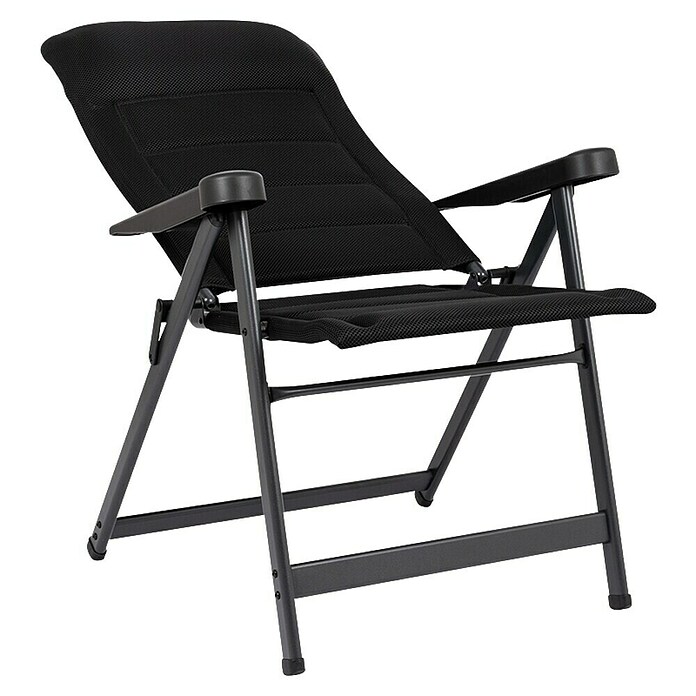 Crespo Silla de camping Crespo Air Deluxe II (Textiline, Respaldo regulable, Negro, An x Pr x Al: 69 x 74 x 120 cm) | BAUHAUS