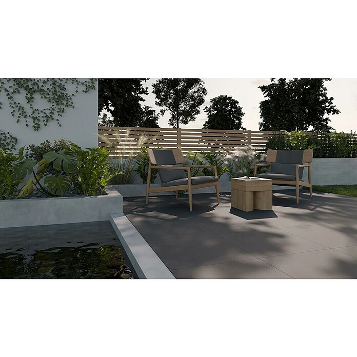 Betontegel Basic Zwart (Beton, 60 x 60 x 4 cm, Zwart) | BAUHAUS