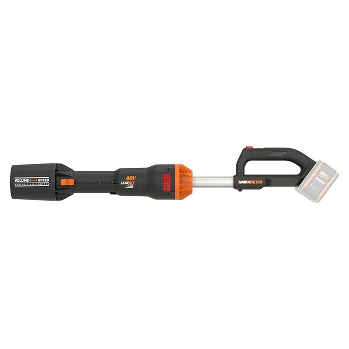 Worx PowerShare 20V Soplador de hojas de batería WG585E.9 (40 V, Sin batería, Velocidad de soplado: 266 km/h, Potencia de soplado: 1.053 m³/h) | BAUHAUS