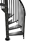 Sogem Escalera de caracol Calgary (Diámetro: 140 cm, Color peldaños: Negro, Altura de planta: 244,8 cm - 280,8 cm) | BAUHAUS