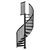 Sogem Escalera de caracol Calgary (Diámetro: 140 cm, Color peldaños: Negro, Altura de planta: 244,8 cm - 280,8 cm) | BAUHAUS