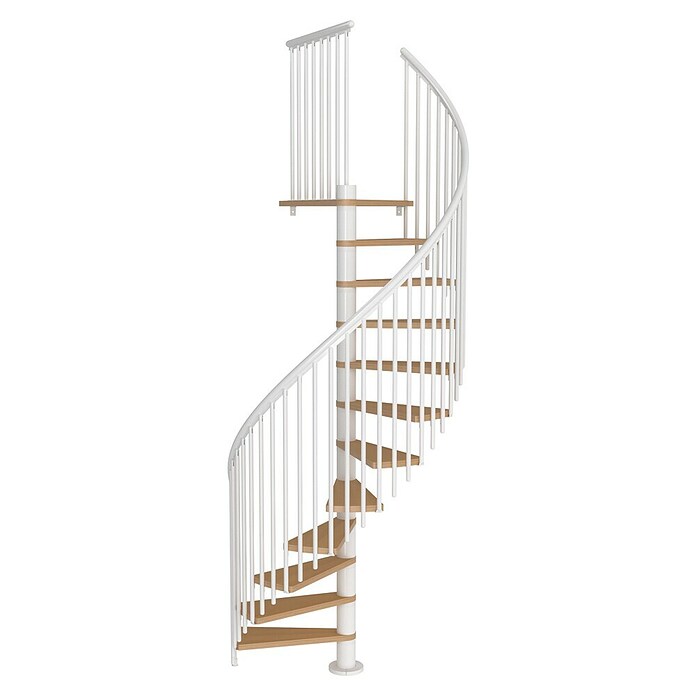 Sogem Escalera de caracol Calgary (Diámetro: 140 cm, Color peldaños: Haya, Altura de planta: 244,8 cm - 280,8 cm) | BAUHAUS