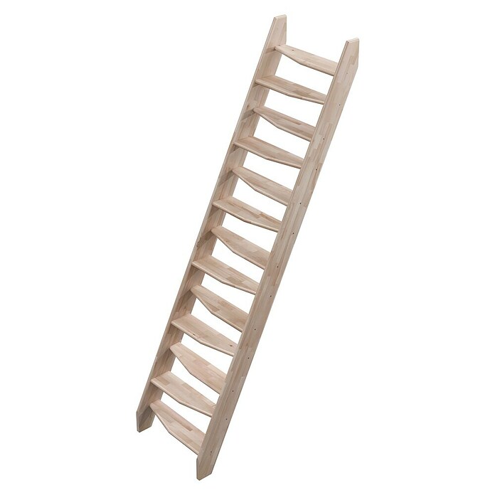 Sogem Escalera compacta recta Kyoto (Ancho: 78 cm, Color peldaños: Haya, Altura de planta: 280 cm, Características del diseño: Sin barandilla) | BAUHAUS