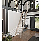 Sogem Escalera compacta recta Kyoto (Ancho: 57 cm, Color peldaños: Haya, Altura de planta: 280 cm, Características del diseño: Con barandilla) | BAUHAUS