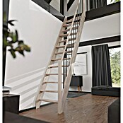 Sogem Escalera compacta recta Kyoto (Ancho: 57 cm, Color peldaños: Haya, Altura de planta: 280 cm, Características del diseño: Con barandilla) | BAUHAUS