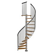 Sogem Escalera de caracol Calgary (Diámetro: 140 cm, Color peldaños: Marrón, Altura de planta: 244,8 cm - 280,8 cm) | BAUHAUS