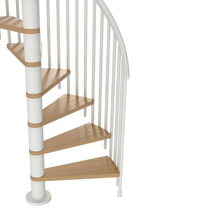 Sogem Escalera de caracol Calgary (Diámetro: 140 cm, Color peldaños: Haya, Altura de planta: 244,8 cm - 280,8 cm) | BAUHAUS