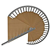 Sogem Escalera de caracol Calgary (Diámetro: 140 cm, Color peldaños: Marrón, Altura de planta: 244,8 cm - 280,8 cm) | BAUHAUS