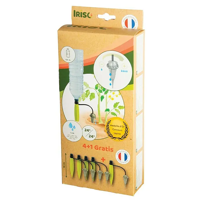 Iriso Bewässerungssystem - B x H: 15 x 20 cm, 5 Stk., Kunststoff - Eine Packung IRISC-Bewässerungsset für Pflanzen mit automatischer Bewässerung für bis zu 30 Tage.