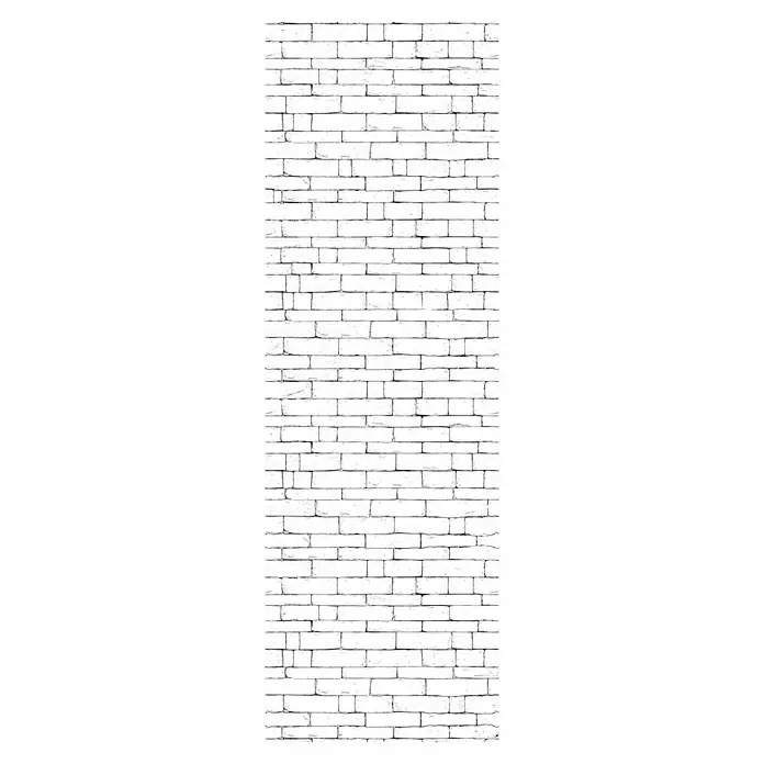 Lámina decorativa autoadhesiva vinílico Premium - 90 x 280 cm, Outline, Blanco - La textura de una pared de ladrillo blanco, ideal para fondos o texturas.