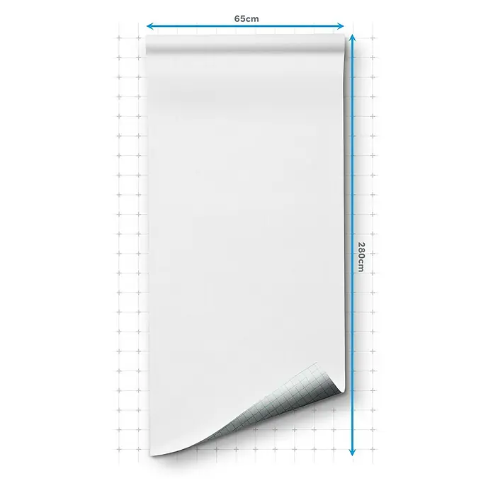 Papel pintado de vinilo autoadhesivo Sequoya - Blanco, L x An: 280 x 65 cm - Rollo de papel pintado de 65 cm x 280 cm, ideal para decoración de paredes.
