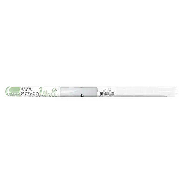Papel pintado de vinilo autoadhesivo Sequoya - Blanco, L x An: 280 x 65 cm - Primer plano de un rollo de papel pintado autoadhesivo Lineafix en blanco, ideal para proyectos DIY y decoración del hogar.