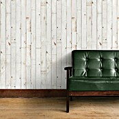 Papel pintado de vinilo autoadhesivo Madera (Blanco, L x An: 280 x 65 cm) | BAUHAUS