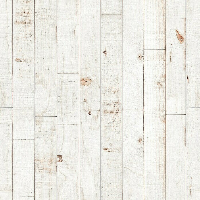 Papel pintado de vinilo autoadhesivo Madera (Blanco, L x An: 280 x 65 cm) | BAUHAUS