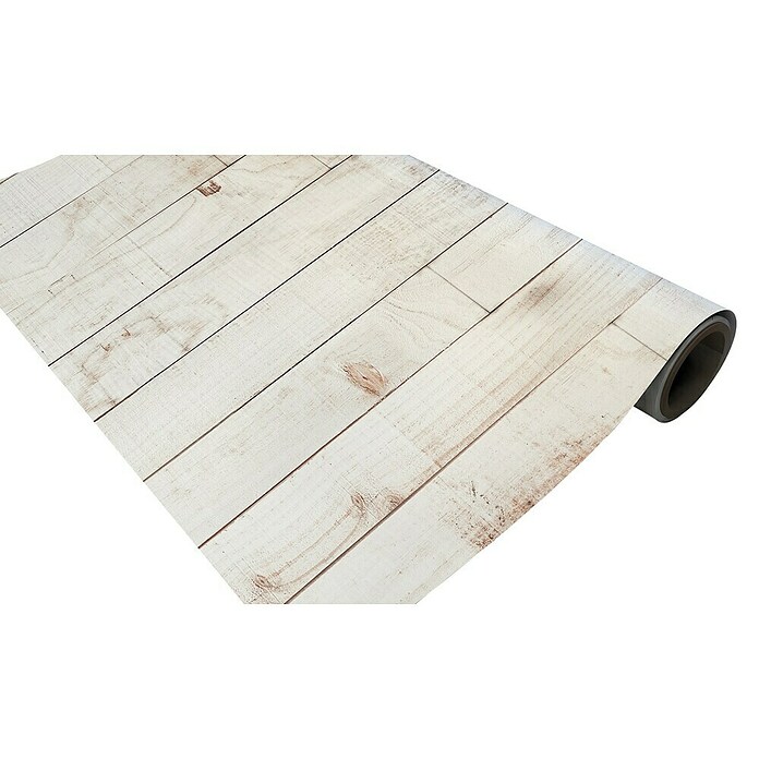 Papel pintado de vinilo autoadhesivo Madera (Blanco, L x An: 280 x 65 cm) | BAUHAUS