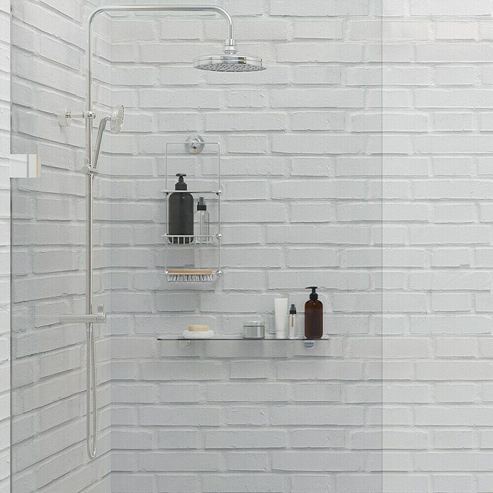 Papel pintado de vinilo autoadhesivo Ladrillo (Blanco, L x An: 280 x 65 cm) | BAUHAUS