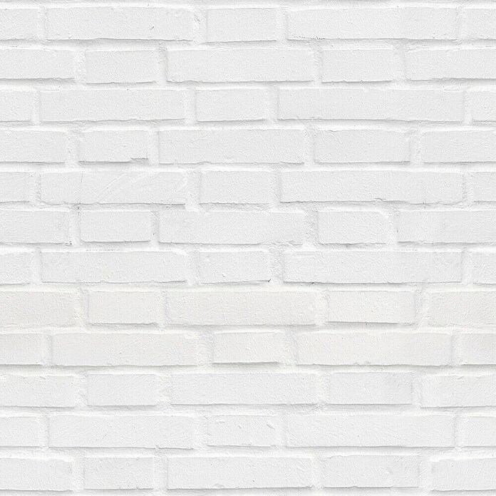 Papel pintado de vinilo autoadhesivo Ladrillo (Blanco, L x An: 280 x 65 cm) | BAUHAUS