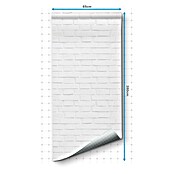 Papel pintado de vinilo autoadhesivo Ladrillo (Blanco, L x An: 280 x 65 cm) | BAUHAUS