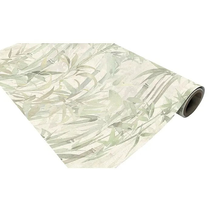 Papel pintado de vinilo autoadhesivo Bamboo - Beige/Verde, L x An: 280 x 65 cm - Un rollo de papel pintado con un relajante diseño de bambú en suaves tonos verdes, aportando un ambiente sereno a cualquier habitación.