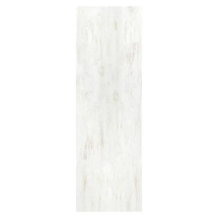 Lámina decorativa autoadhesiva vinílico Premium - 90 x 280 cm, Chalky, Gris - Un primer plano de una superficie de madera blanca con sutiles patrones de vetas y una textura lavada. Los suaves tonos le dan un aspecto elegante.