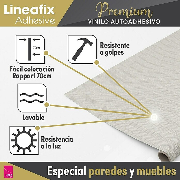 Rollo adhesivo vinílico Premium (280 x 90 cm, Calma, Marrón, Autoadhesivo) | BAUHAUS