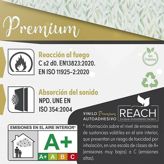 Rollo adhesivo vinílico Premium (280 x 90 cm, Sauce, Verde, Autoadhesivo) | BAUHAUS