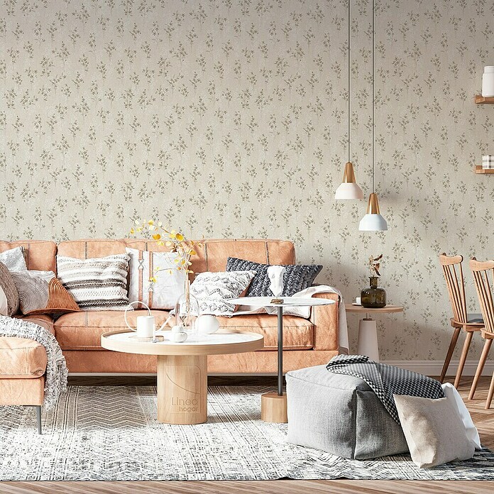 Rollo adhesivo vinílico Premium (280 x 90 cm, Fiore, Beige, Autoadhesivo) | BAUHAUS