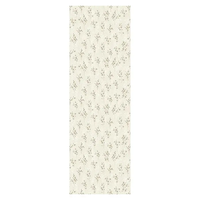 Lámina decorativa autoadhesiva vinílico Premium - 90 x 280 cm, Fiore, Beige - Elegante diseño de papel tapiz con delicados diseños florales en suaves tonos beige. Una elección de estilo para un ambiente tranquilo y acogedor.
