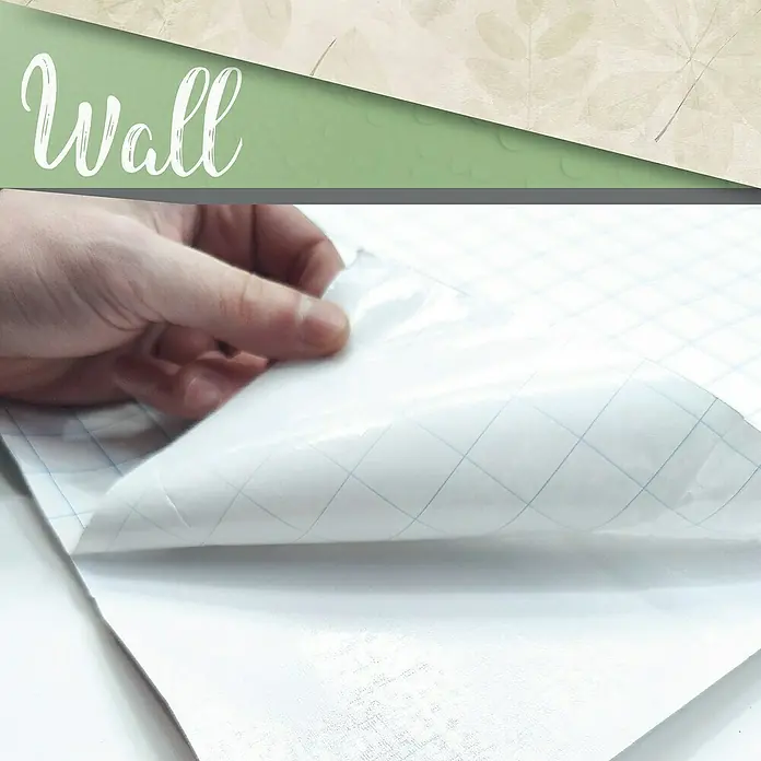 Papel pintado de vinilo autoadhesivo Demeter - Beige, L x An: 280 x 65 cm - Película de pared autoadhesiva con patrón a cuadros para una fácil aplicación y diseño de paredes y muebles.