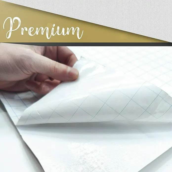 Lámina decorativa autoadhesiva vinílico Premium - 90 x 280 cm, Espiga, Gris - Film autoadhesivo premium con cuadrícula para un corte preciso y fácil aplicación en diversas superficies, ideal para proyectos DIY.