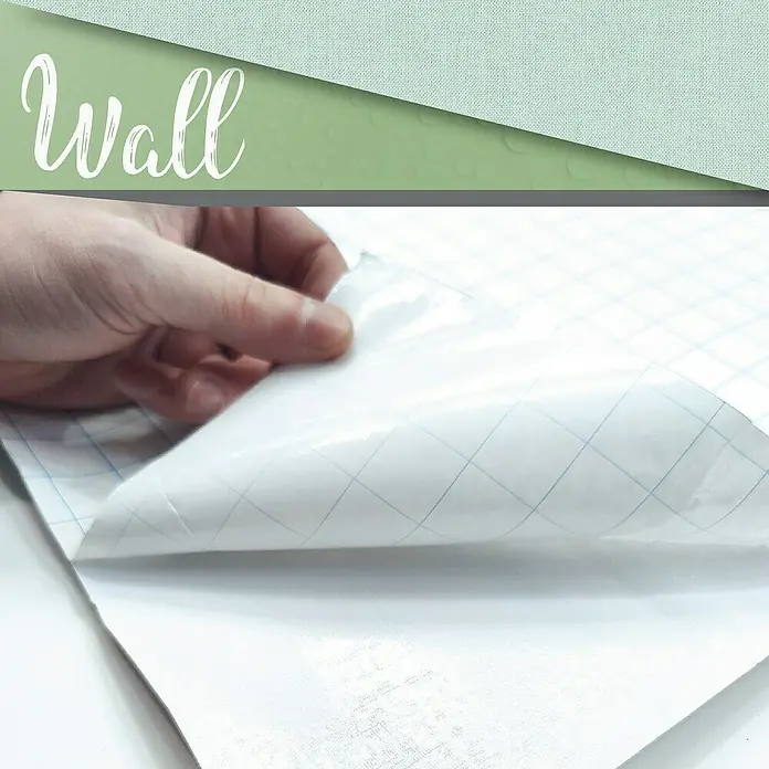 Papel pintado de vinilo autoadhesivo Prato - Turquesa, L x An: 280 x 65 cm - Primer plano de papel pintado autoadhesivo removible con líneas de cuadrícula. Ideal para proyectos de bricolaje y decoración del hogar.