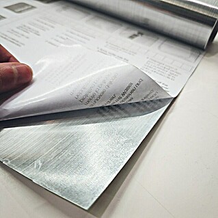 Lámina adhesiva de vinilo Aluminium (L x An: 2 m x 60 cm, Plateado)